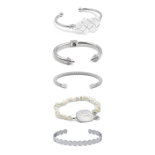 Silver Estrella Bracelet Stack