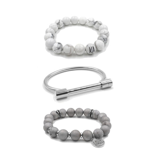 Silver Mesmeric Bracelet Stack