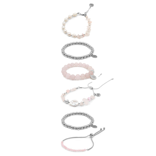 Silver Monroe Bracelet Stack