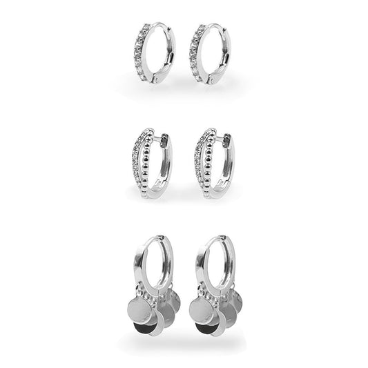 Silver Thalia Earrings Set
