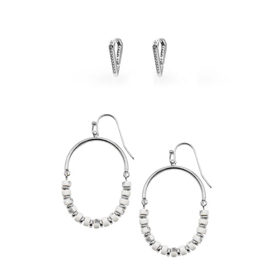 Silver Xenia Earrings Set