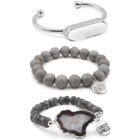 Silver Tranquility Bracelet Stack