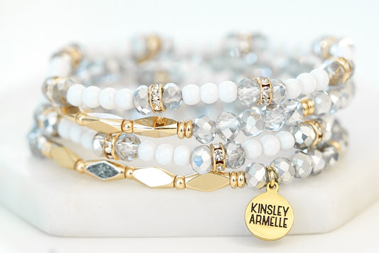 Stacked Collection - Crystal Glass Bracelet Set