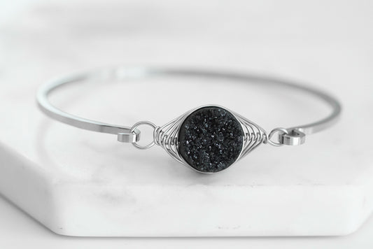 Stone Collection - Silver Noir Bracelet
