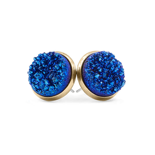 Stone Collection - Ondine Blue Quartz Stud Earrings