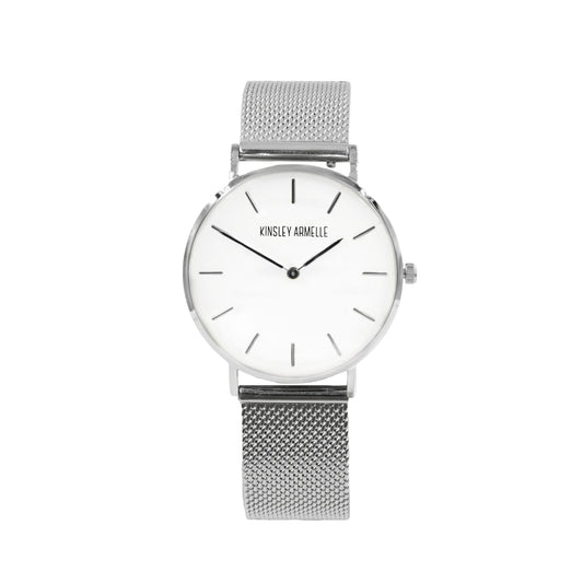 Tempus Collection - Silver Ashen Steel Mesh Watch (Limited Edition)
