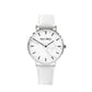 Tempus Collection - Silver Marble White Leather Watch (Wholesale)