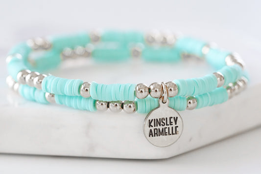 Thora Collection - Silver Mint Bracelet Set