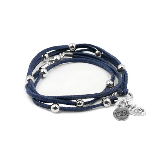 Wrap Collection - Silver Denim Bracelet