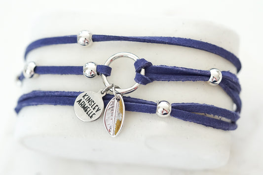 Wrap Collection - Silver Denim Bracelet