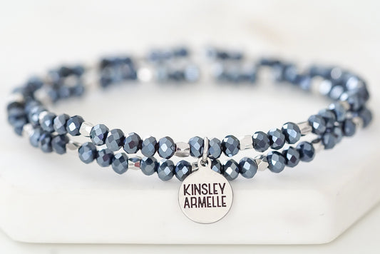 Wrap Collection - Silver Indigo Bracelet
