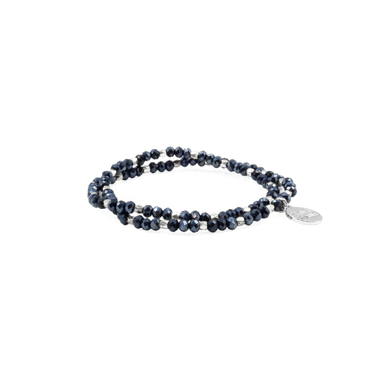 Wrap Collection - Silver Indigo Bracelet