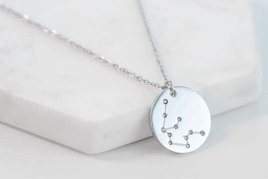 Zodiac Collection - Silver Aquarius Necklace (Jan 20 - Feb 18)