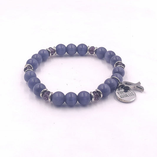 Awareness Collection - Silver Purple Bracelet
