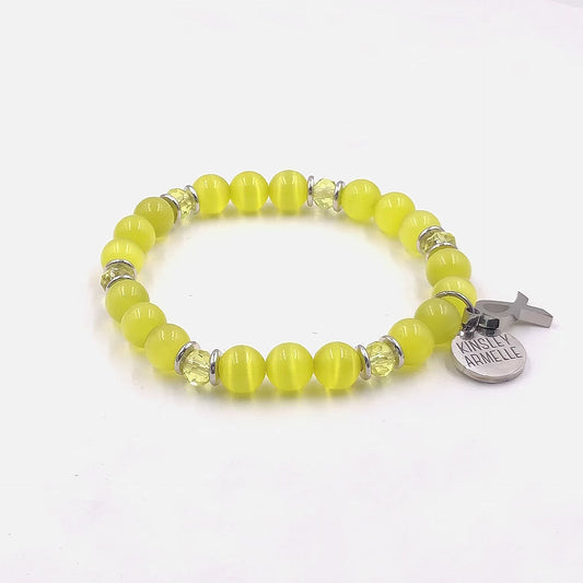 Awareness Collection - Silver Yellow Bracelet (Wholesale)