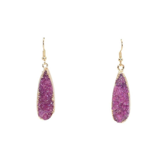 Druzy Collection - Blush Drop Earrings - Kinsley Armelle